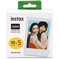 Los mejores  - Fujifilm Instax mini película- Pack of 5 x 10 hojas (el embalaje puede variar)